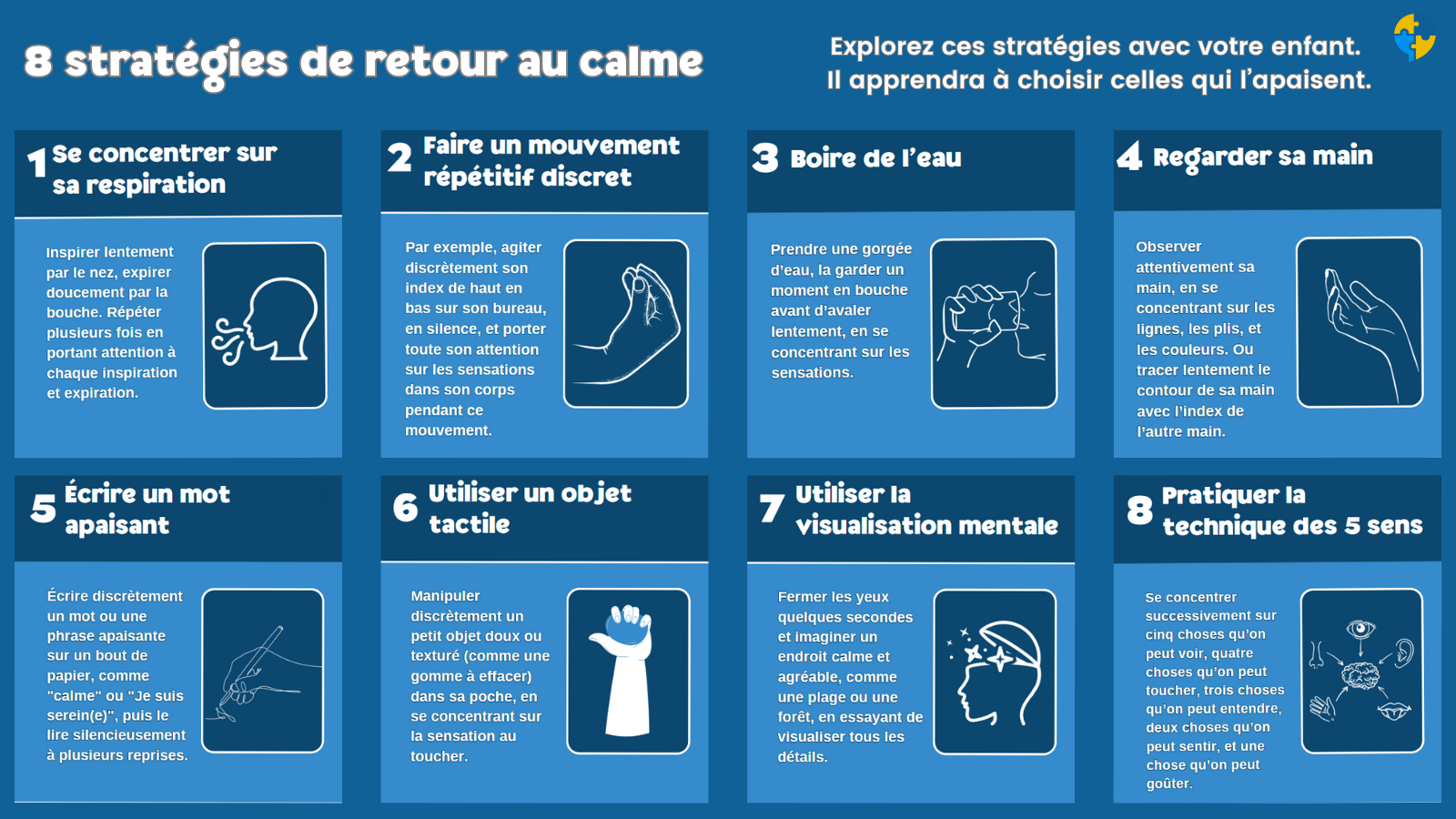 8 stratégies de retour au calme