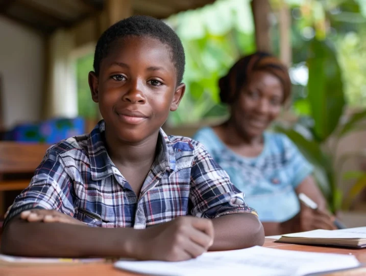 Enfant qui s'entraine en fluidité en lecture